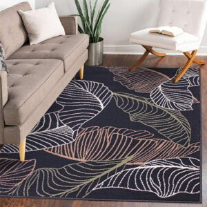 Poly Autumn 120x160cm Modern Pattern Rug In Navy