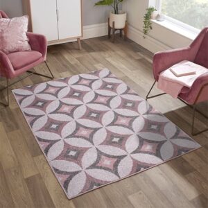 Spirit 160x230cm Star Design Rug In Blush